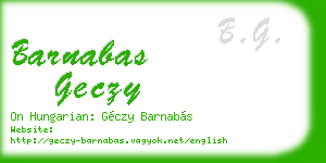 barnabas geczy business card